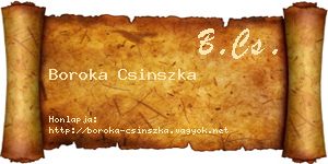 Boroka Csinszka névjegykártya